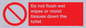 PH5783: Do not flush wet wipes or moist tissues down the toilet