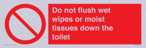 PH5783: Do not flush wet wipes or moist tissues down the toilet
