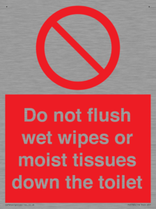 PH5783: Do not flush wet wipes or moist tissues down the toilet