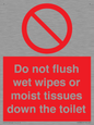 PH5783: Do not flush wet wipes or moist tissues down the toilet