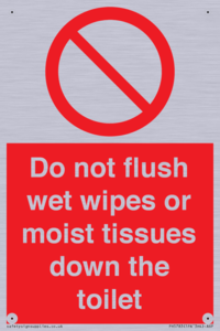 PH5783: Do not flush wet wipes or moist tissues down the toilet