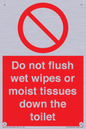PH5783: Do not flush wet wipes or moist tissues down the toilet