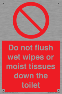 PH5783: Do not flush wet wipes or moist tissues down the toilet