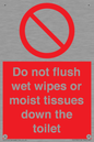 PH5783: Do not flush wet wipes or moist tissues down the toilet