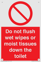 PH5783: Do not flush wet wipes or moist tissues down the toilet