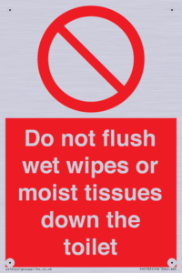 PH5783: Do not flush wet wipes or moist tissues down the toilet