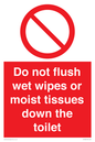 PH5783: Do not flush wet wipes or moist tissues down the toilet