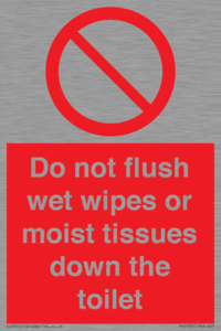 PH5783: Do not flush wet wipes or moist tissues down the toilet