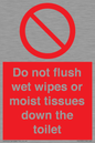 PH5783: Do not flush wet wipes or moist tissues down the toilet