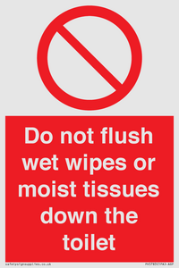 PH5783: Do not flush wet wipes or moist tissues down the toilet