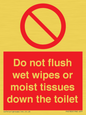 PH5783: Do not flush wet wipes or moist tissues down the toilet