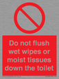 PH5783: Do not flush wet wipes or moist tissues down the toilet