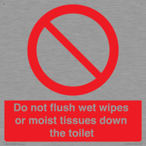PH5783: Do not flush wet wipes or moist tissues down the toilet