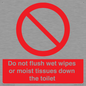 PH5783: Do not flush wet wipes or moist tissues down the toilet