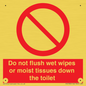 PH5783: Do not flush wet wipes or moist tissues down the toilet