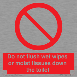 PH5783: Do not flush wet wipes or moist tissues down the toilet