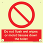 PH5783: Do not flush wet wipes or moist tissues down the toilet
