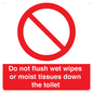 PH5783: Do not flush wet wipes or moist tissues down the toilet