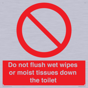 PH5783: Do not flush wet wipes or moist tissues down the toilet
