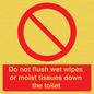 PH5783: Do not flush wet wipes or moist tissues down the toilet