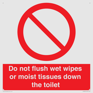 PH5783: Do not flush wet wipes or moist tissues down the toilet
