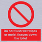 PH5783: Do not flush wet wipes or moist tissues down the toilet