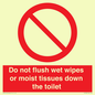 PH5783: Do not flush wet wipes or moist tissues down the toilet