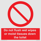 PH5783: Do not flush wet wipes or moist tissues down the toilet