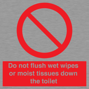 PH5783: Do not flush wet wipes or moist tissues down the toilet