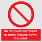 PH5783: Do not flush wet wipes or moist tissues down the toilet