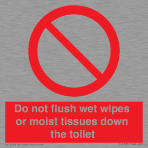 PH5783: Do not flush wet wipes or moist tissues down the toilet