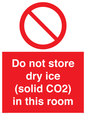 PH7556: Do not store dry ice (solid CO2) in this room