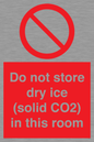 PH7556: Do not store dry ice (solid CO2) in this room