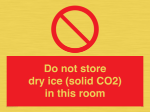PH7556: Do not store dry ice (solid CO2) in this room