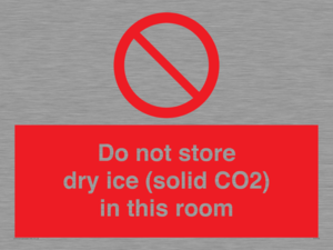 PH7556: Do not store dry ice (solid CO2) in this room