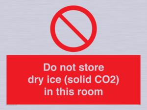PH7556: Do not store dry ice (solid CO2) in this room