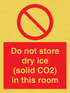 PH7556: Do not store dry ice (solid CO2) in this room