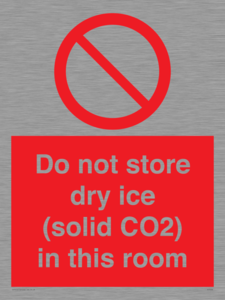 PH7556: Do not store dry ice (solid CO2) in this room