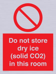 PH7556: Do not store dry ice (solid CO2) in this room