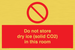 PH7556: Do not store dry ice (solid CO2) in this room