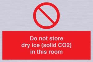 PH7556: Do not store dry ice (solid CO2) in this room