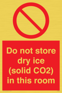 PH7556: Do not store dry ice (solid CO2) in this room