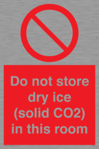 PH7556: Do not store dry ice (solid CO2) in this room