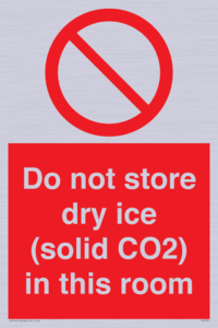 PH7556: Do not store dry ice (solid CO2) in this room