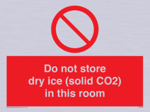 PH7556: Do not store dry ice (solid CO2) in this room