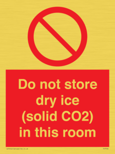 PH7556: Do not store dry ice (solid CO2) in this room