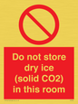 PH7556: Do not store dry ice (solid CO2) in this room