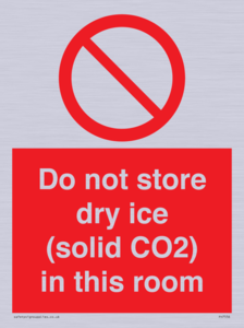 PH7556: Do not store dry ice (solid CO2) in this room