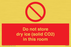 PH7556: Do not store dry ice (solid CO2) in this room