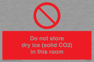 PH7556: Do not store dry ice (solid CO2) in this room